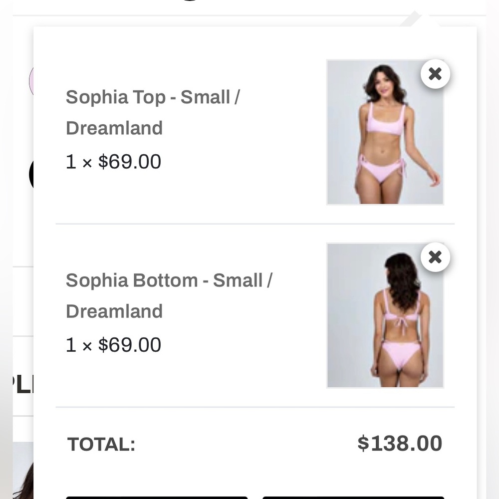 BRAND NEW bathing suit set bikini light pink